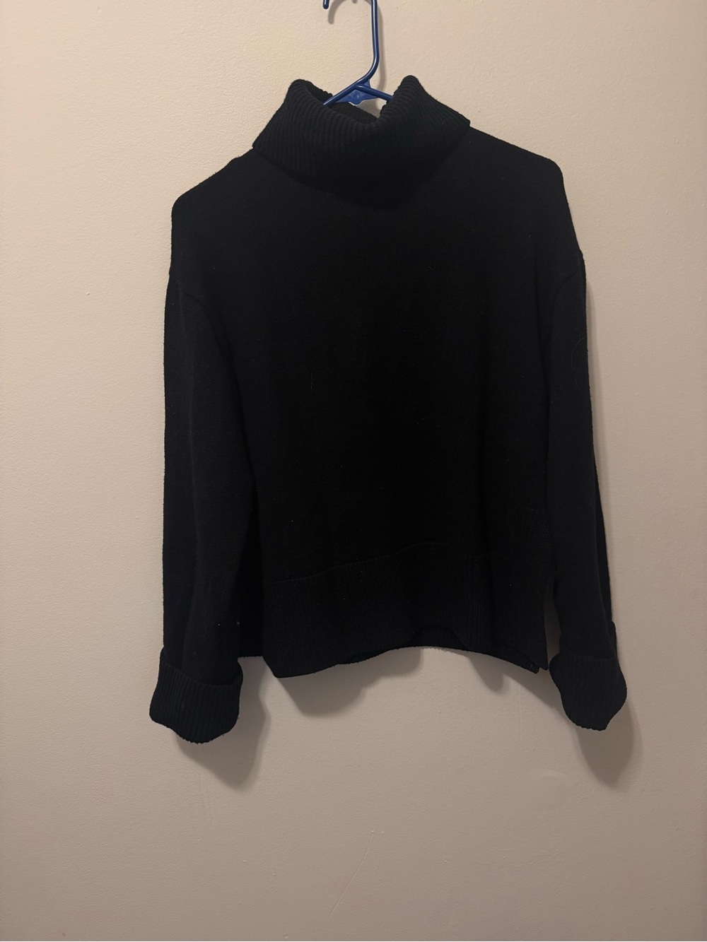 Zara Black Cozy Funnel Neck Sweater